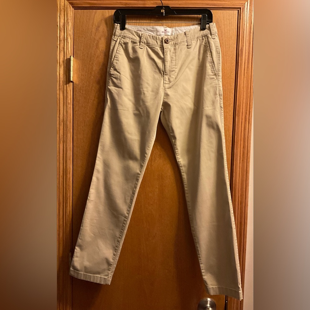Hollister Men’s Skinny Tan Chinos, Epic Flex. Pre-Loved. Like New. W29 L30